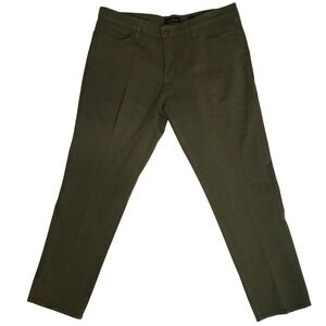 Lucky Brand 410 Athletic Fit Pants Men's 40x32 Olive Green Tapered Stretch Chino